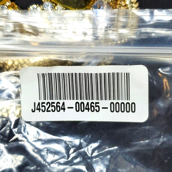 SHOP HQ multi chain and crystal station gold tone necklace 6 strands - Picture 5 of 6